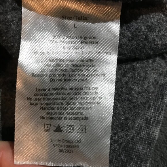 swtr027 - Gray Hyper Space NASA planetary hoodie Large - Picture 8 of 9